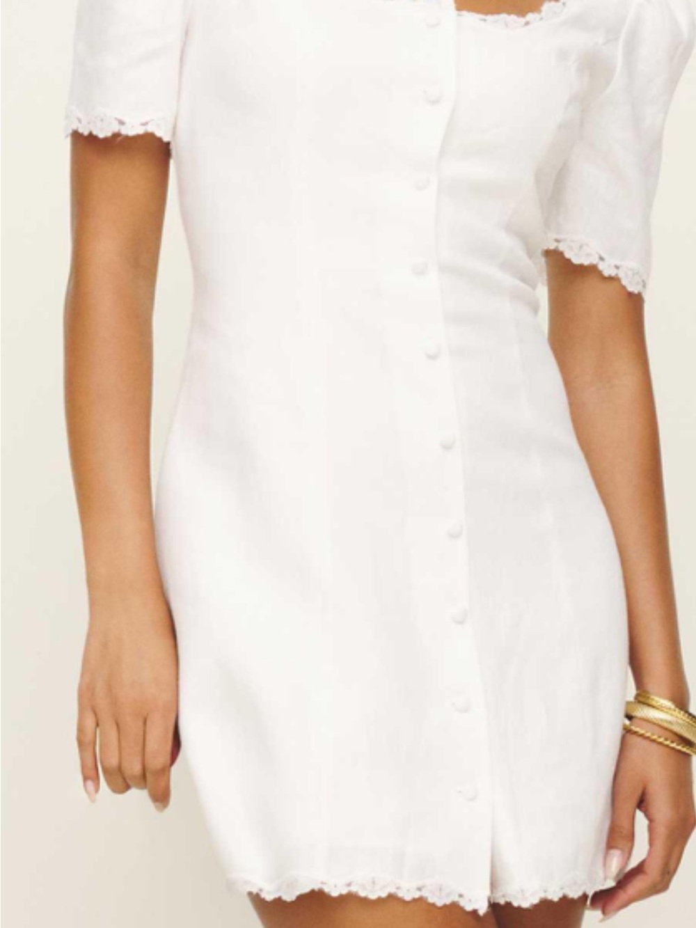 Reformation Anabella Linen Mini Dress NWT - Picture 4 of 5